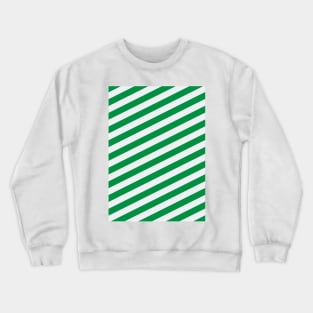 Celtic Green and White Angled Hoops Crewneck Sweatshirt